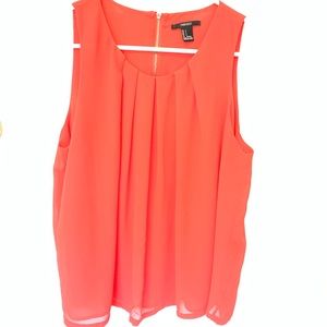 flowing red sheer blouse